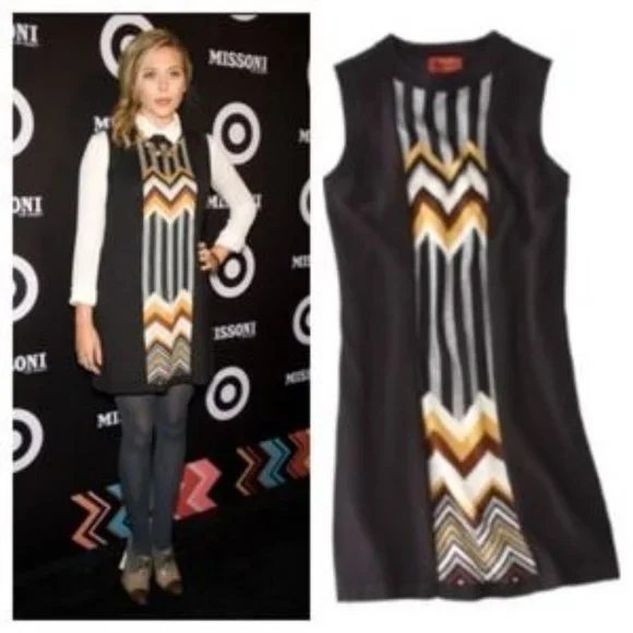 NWT Missoni for Target Zig Zag Sweater Sleeveless Dress Stripes and Chevron Sz M - Picture 1 of 10